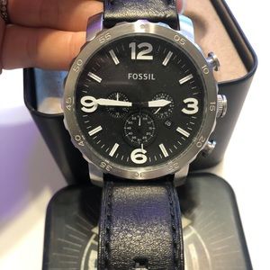 Men’s black fossil watch